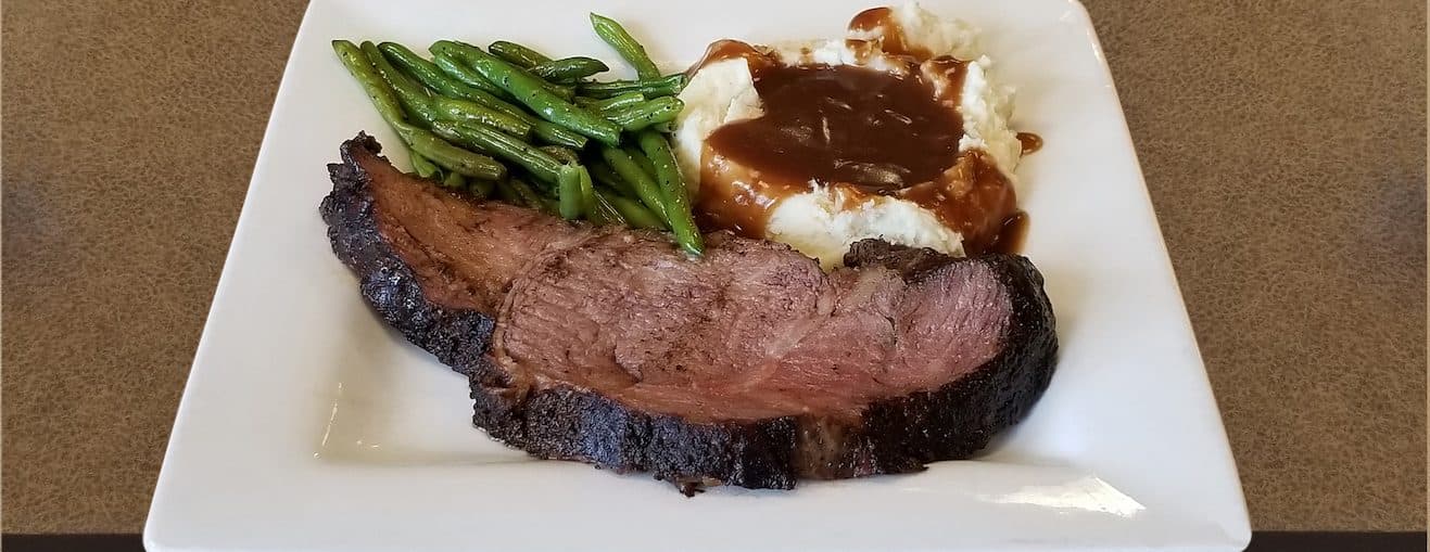 Steak dinner at Island View